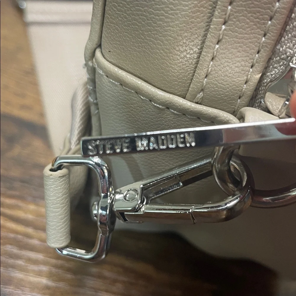 Steve Madden Wallie Taupe Leather Crossbody Bag